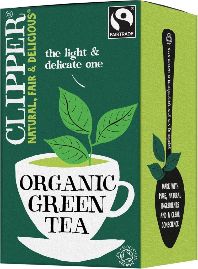Clipper Organic Pure Green Tea Bags, Box of 40 Teabags | Uplifting Antioxidant-Rich Daily Wellness | Unbleached & Biodegradable