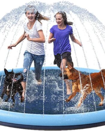 Splash Pads for Kids Dogs | Pet Splash Pads Anti-Slip Dog Pools | Thickened Dog Splash Mat Children Water Play Toy | Swimming Bathing Pool for Summer Outdoor Garden