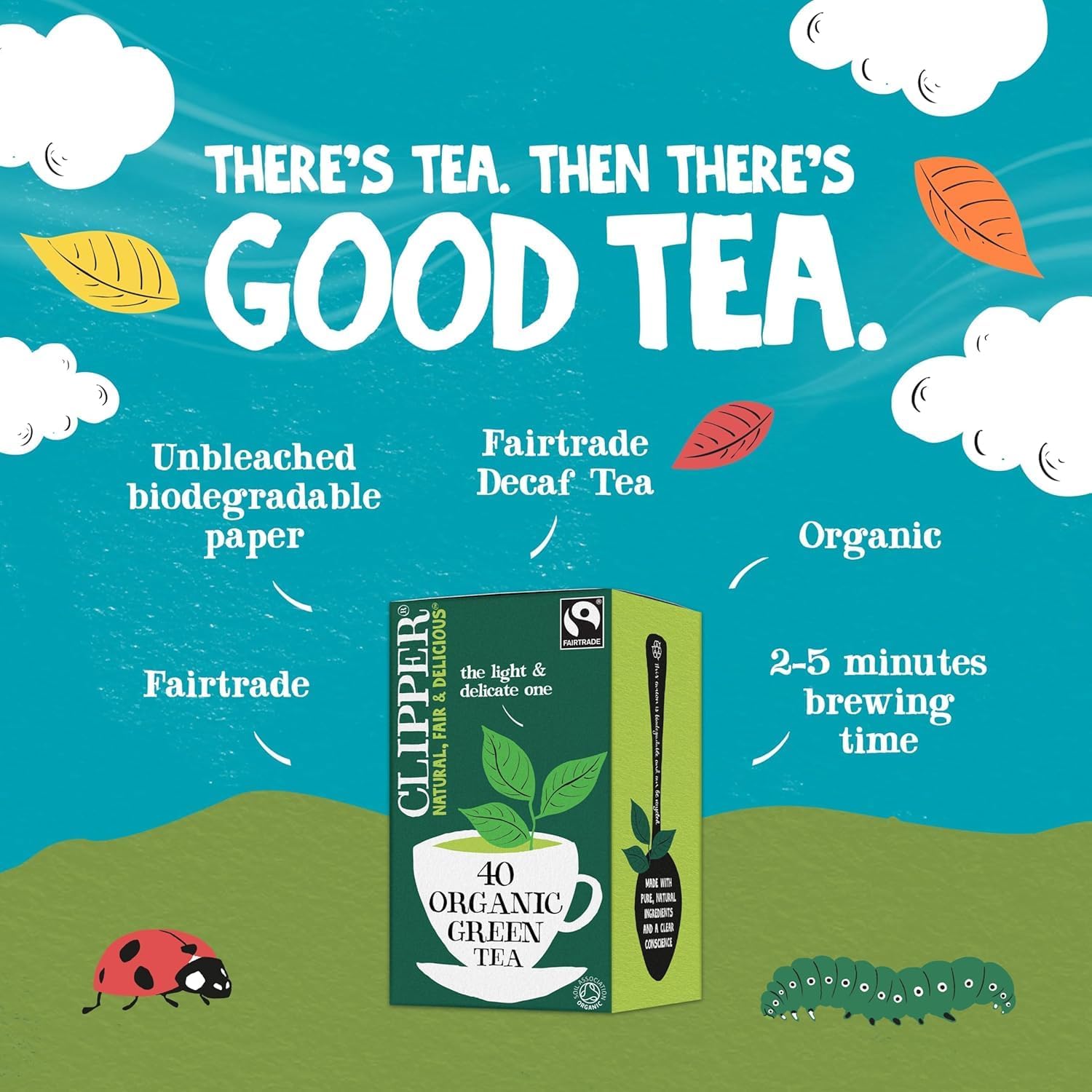 Clipper Organic Pure Green Tea Bags, Box of 40 Teabags | Uplifting Antioxidant-Rich Daily Wellness | Unbleached & Biodegradable - Image 3