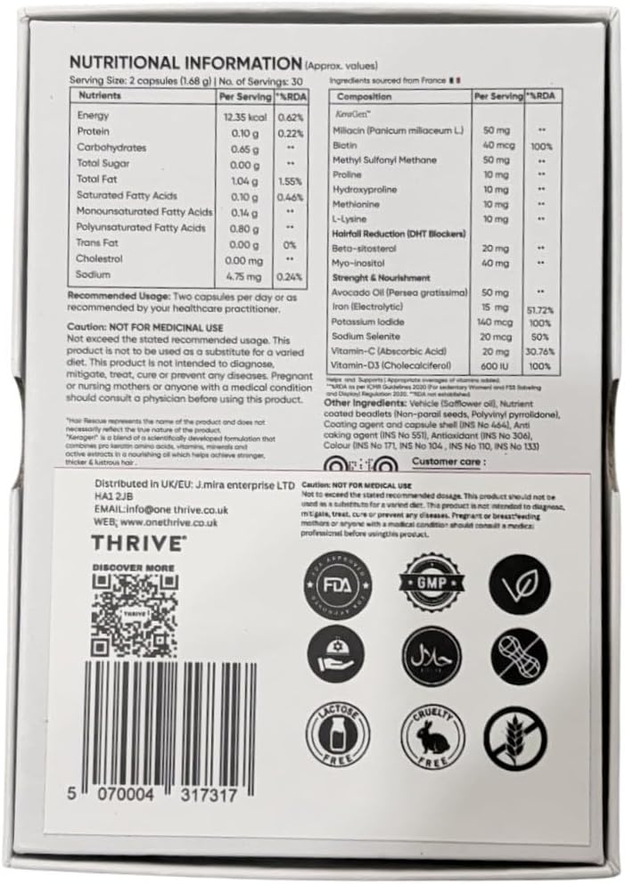 Beautywiseshop Hair Rescue Capsules | Biotin, Pro Keratin Amino Acids & DHT Blocker Blend | Supports Hair Strength & Thickness | Dual Action Hair Care Supplement for Men & Women - Image 4