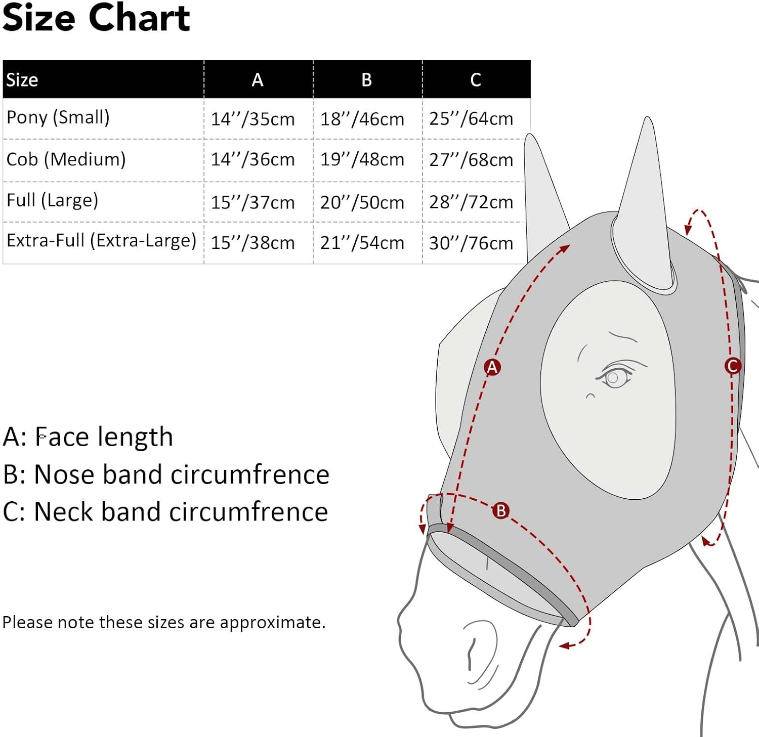 Harrison Howard Super Comfort Stretchy Fly Mask Large Eye Space with UV Protection Soft on Skin with Breathability-Amethyst - Image 6