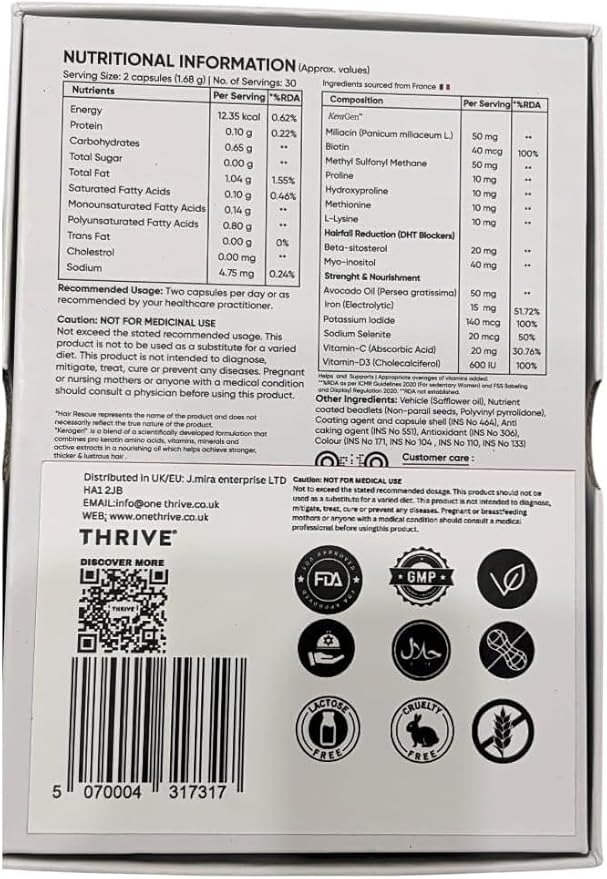 Beautywiseshop Hair Rescue Capsules | Biotin, Pro Keratin Amino Acids & DHT Blocker Blend | Supports Hair Strength & Thickness | Dual Action Hair Care Supplement for Men & Women - Image 6